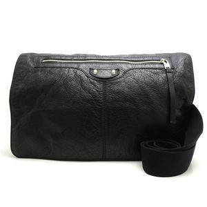 Balenciaga Crossbody Shoulder Bag Messenger Lambskin Black